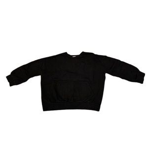 Black sweater with red heart elbow patch